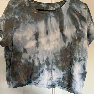 Casual Tie-Dye Short Sleeve Top